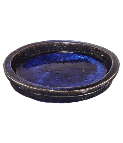 Keramik-Untersetzer Dang Für Blumentopf, Rund, Blau