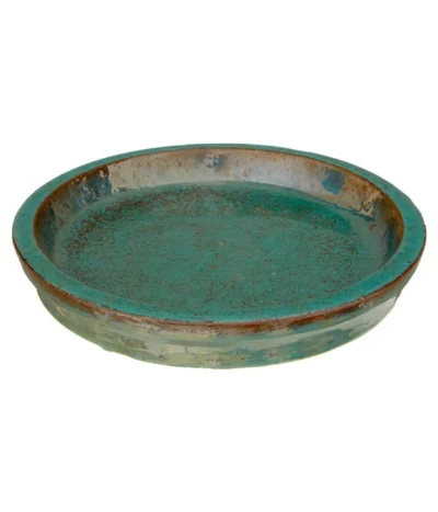 Dehner Keramik-Untersetzer, Grün Glasiert