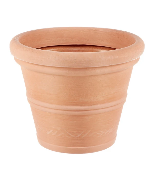 Vasar Kunststoff-Topf Doppio Bordo, Rund, Terrakotta 3 Vasar Kunststoff-Topf Doppio Bordo, Rund, Terrakotta