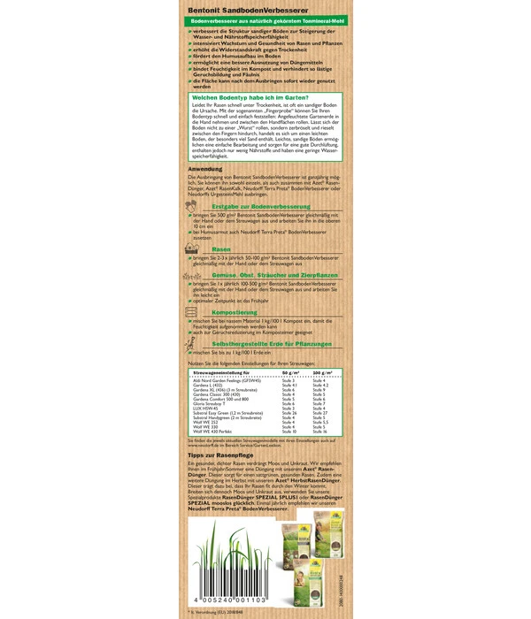 Neudorff Bentonit SandbodenVerbesserer, 10 Kg 4 Neudorff Bentonit SandbodenVerbesserer, 10 Kg – Bild 2