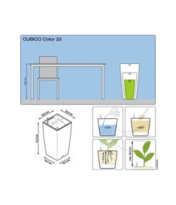 LECHUZA® CUBICO Color, All-in-One-Set -Haus Pflanzen Welt 1494251 1494236 3698362 WE DE 001 CubicoColor22