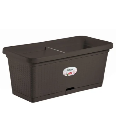 Stefanplast Kunststoff-Balkonkasten, Braun, 80 X 40 X 34 Cm