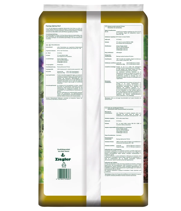 Ziegler Plantop Gärtnertorf, 70l 4 Ziegler Plantop Gärtnertorf, 70l – Bild 2