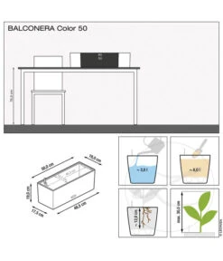 LECHUZA® Kunststoff-Kasten Balconera Color, Rechteckig -Haus Pflanzen Welt 1703263 WE IG 001 LechuzaKunststoffkastenBalconeraColor