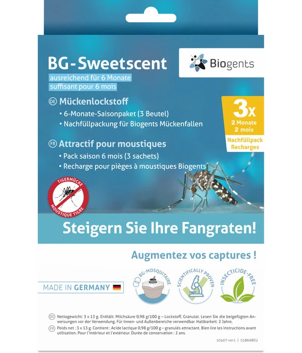 Biogents BG-Sweetscent Mückenlockstoff 3er-Nachfüllpackung 3 Biogents BG-Sweetscent Mückenlockstoff 3er-Nachfüllpackung