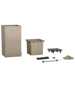 LECHUZA® Kunststoff-Topf Canto Stone, Quadratisch -Haus Pflanzen Welt 2182681 WE DE 001 LECHUZACantoColorsand30x30x56cm