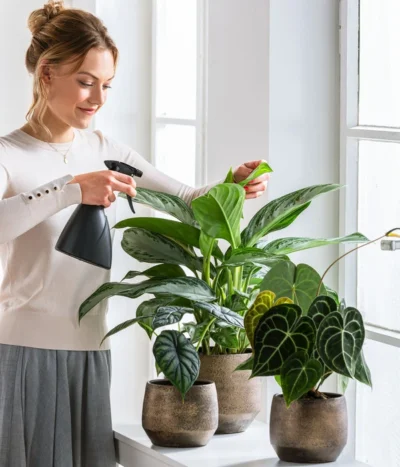 Dehner Keramik-Übertopf Mathea, Bauchig, Gold/braun -Haus Pflanzen Welt 220527 5178124 PR WE 001 SprueherGrau