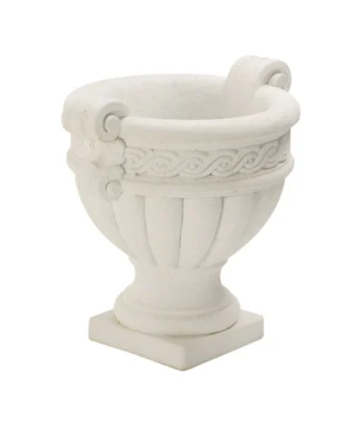 Fantasieco Stein-Vase Baden, Weiß, Ca. Ø45/H42 Cm