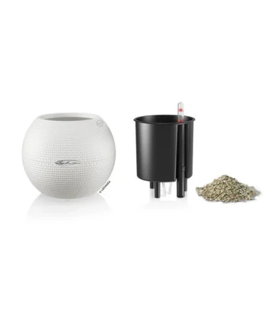 LECHUZA® PURO Color, All-in-One-Set, Inkl. Makramee-Aufhängung -Haus Pflanzen Welt 2418622 WE DE 001 PuroColor20cmweiss