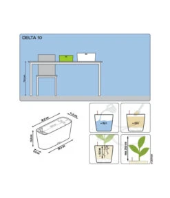 LECHUZA® Kasten DELTA, All-in-One-Set -Haus Pflanzen Welt 2427508 2427433 2427367 3161759 WE DE 001 DeltaPremium10