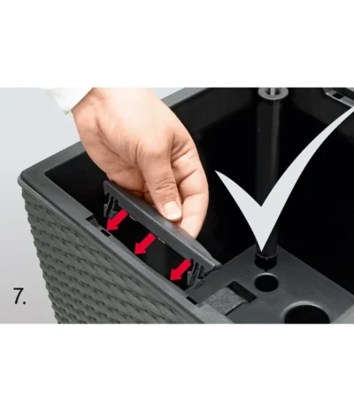 Dehner Kunststoff-Flechttopf Dallas, Quadratisch -Haus Pflanzen Welt 2460004 2460020 WE DE 008 EmsaKunststofftopf36x36cm