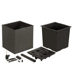 Dehner Kunststoff-Pflanztopf Dallas, Quadratisch, Ca. B35/H34/T35 Cm -Haus Pflanzen Welt 2460046 WE DE 002 DehnerKunststoffPflanztopfanthrazit36cmBlumentopf