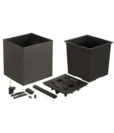 Dehner Kunststoff-Pflanztopf Dallas, Quadratisch, Ca. B35/H34/T35 Cm -Haus Pflanzen Welt 2460046 WE DE 002 DehnerKunststoffPflanztopfanthrazit36cmBlumentopf