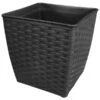 Polyrattan-Topf Madrid, Quadratisch -Haus Pflanzen Welt 2470094 2470052 2470219 WE FS 002 KunststoffTopfMadrid32x32x32cmSchwarz