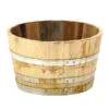Holz-Weinfasskübel, Rund, Braun 2 Holz-Weinfasskübel, Rund, Braun -Haus Pflanzen Welt 2505824 WE FS 001 WeinfassKuebelausKastanierund100Liter50x50x30cm