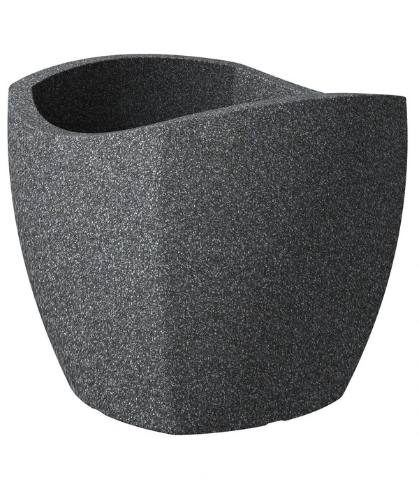 Scheurich Kunststoff-Topf Wave Globe Cubo, Schwarz-granit 3 Scheurich Kunststoff-Topf Wave Globe Cubo, Schwarz-granit