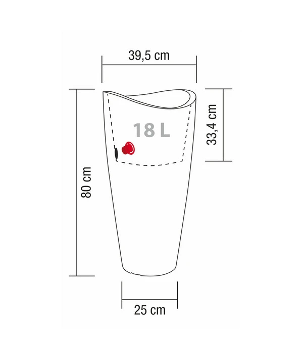 Scheurich Kunststoff-Vase Wave Globe High Slim, Ca. Ø39,5/H80 Cm, Schwarz-granit 5 Scheurich Kunststoff-Vase Wave Globe High Slim, Ca. Ø39,5/H80 Cm, Schwarz-granit – Bild 3