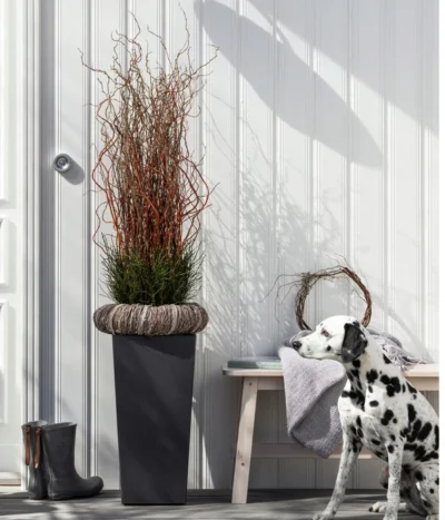 Dehner Kunststoff-Topf Elise, Konisch, Glänzend, Inkl. Bewässerungssystem -Haus Pflanzen Welt 2539518 WE MO 003 KunststofftopfEliseAnthrazit