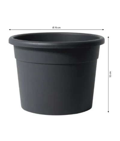 Dehner Kunststoff-Blumentopf Diana, Rund -Haus Pflanzen Welt 2546877 WE FS 001 Kunststofftopfdiana80cmanthr