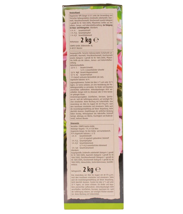 COMPO BIO Rosen Langzeit-Dünger Mit Schafwolle 6 COMPO BIO Rosen Langzeit-Dünger Mit Schafwolle – Bild 4