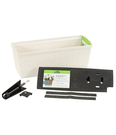 Dehner Kunststoff-Flechtkasten Dallas, Rechteckig -Haus Pflanzen Welt 2889723 WE DE 001 KunststoffFlechtkastenL50cmweiss