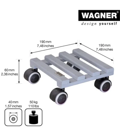 Wagner Pflanzenroller Creo, Ø 19 Cm -Haus Pflanzen Welt 2913945 WE DE 001 PflRollerCreo19X19CM