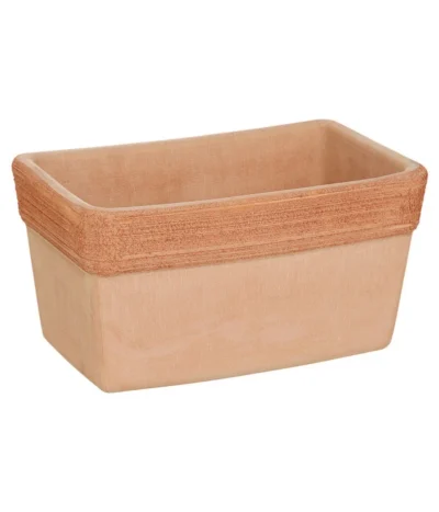 Degrea Terrakotta-Kasten Graffiato, Rechteckig, Terrakotta-hell