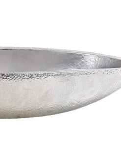 Dehner Keramik-Jardiniere Rosella, Oval, Silber, Ca. B50/H11/T17 Cm -Haus Pflanzen Welt 3137049 PR DE 001 KeramikJardiniereRosellaChromDehnerExpressHerzig