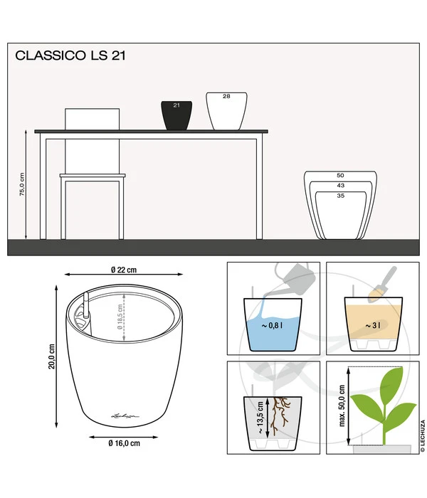 LECHUZA® CLASSICO LS, All-in-One-Set 6 LECHUZA® CLASSICO LS, All-in-One-Set – Bild 4