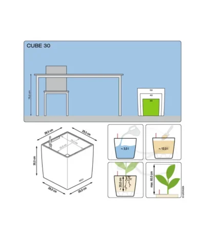 LECHUZA® CUBE, All-in-One Set 15 LECHUZA® CUBE, All-in-One Set -Haus Pflanzen Welt 3179884 3180098 3180056 3180064 3179850 3174497 WE DE 001 CubePremium30