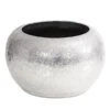 Dehner Keramik-Übertopf Rosella, Bauchig, Silber -Haus Pflanzen Welt 3266285 PR FS 001 KeramikTopfRosellaChromDehnerExpressHerzig