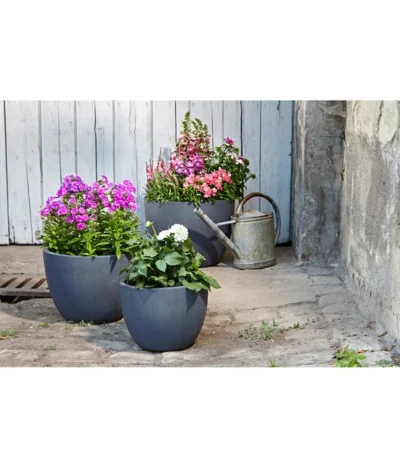 Dehner Leichtbeton-Pflanztopf Manchester, Rund, Antik-schwarz -Haus Pflanzen Welt 3337151 3337169 3337136 3337144 WE MO 002 DehnerLeichtbetonPflanztopfantikschwarz