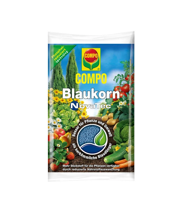 COMPO Blaukorn NovaTec Für Blumen & Gemüse 3 COMPO Blaukorn NovaTec Für Blumen & Gemüse