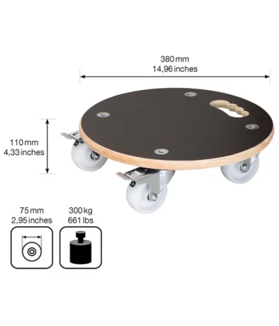 Wagner Pflanzroller MaxiGrip, Ø 38 Cm -Haus Pflanzen Welt 3519485 WE BG 003 MULTIROLLERMAXIGRIP