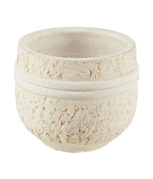 Dehner Keramik-Übertopf Rustika, Bauchig, Creme 3 Dehner Keramik-Übertopf Rustika, Bauchig, Creme