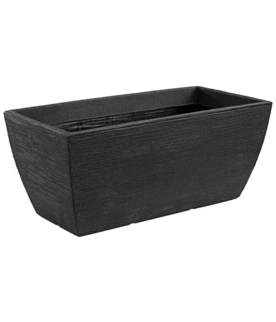 Kunststoff-Pflanzkasten Rille, Ca. B80/H34/T40 Cm, Anthrazit