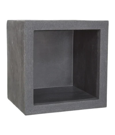 Dehner Kunststoff-Blumenkübel Palermo, Anthrazit -Haus Pflanzen Welt 3728151 BildD 001 DehnerBlumenkuebelAusKunststoffKunstTopfKubus40X40x34