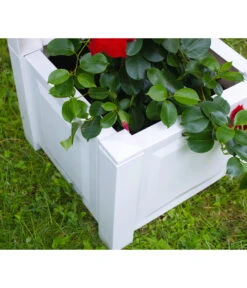 KHW Kunststoff-Pflanzkasten Mit Spalier, 43 X 43 X 140 Cm -Haus Pflanzen Welt 3913688 WE DE 001 KastenSpalier43weiss