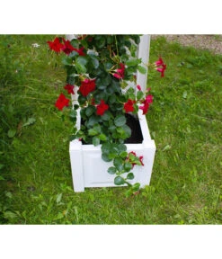 KHW Kunststoff-Pflanzkasten Mit Spalier, 43 X 43 X 140 Cm -Haus Pflanzen Welt 3913688 WE DE 005 KastenSpalier43weiss