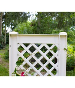 KHW Kunststoff-Pflanzkasten Mit Spalier, 43 X 43 X 140 Cm -Haus Pflanzen Welt 3913688 WE DE 007 KastenSpalier43weiss