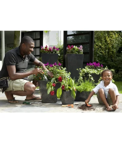 Artstone Kunststoff-Topf Ella -Haus Pflanzen Welt 3930096 WE MO 001 KunststofftopfElla40x40schwarz