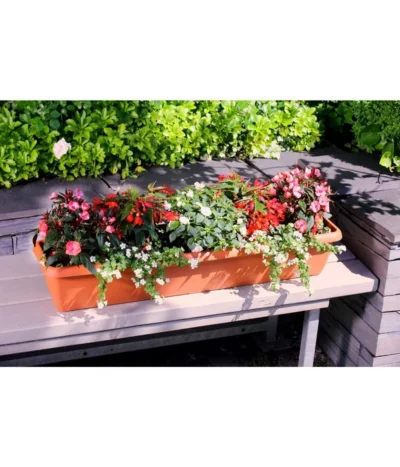 Geli Kunststoff-Blumenkasten Aqua Andalucia -Haus Pflanzen Welt 3955739 WE MO 002 GeliKunststoffBlumenkastenAquaAndaluciamitLangzeitbewaesseungssystem