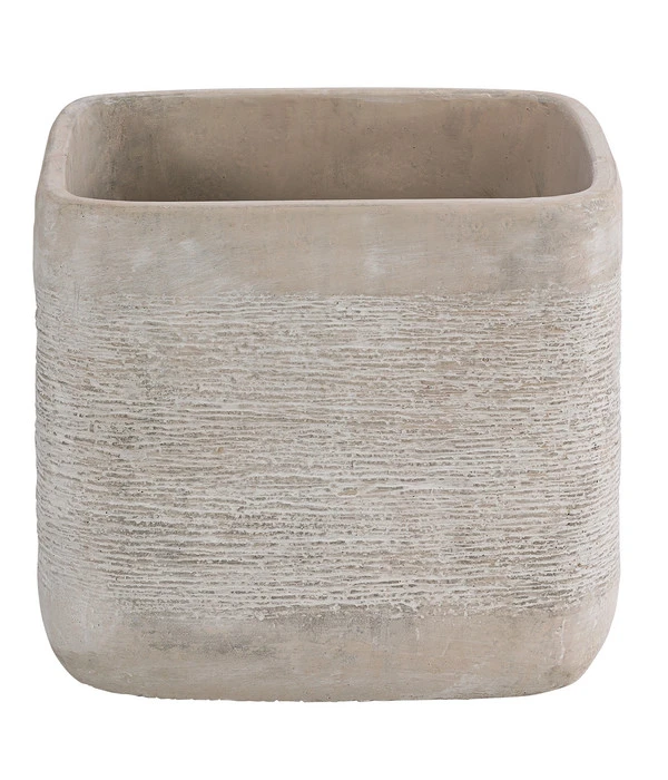 Dehner Keramik-Übertopf Kane, Eckig, Grau 3 Dehner Keramik-Übertopf Kane, Eckig, Grau