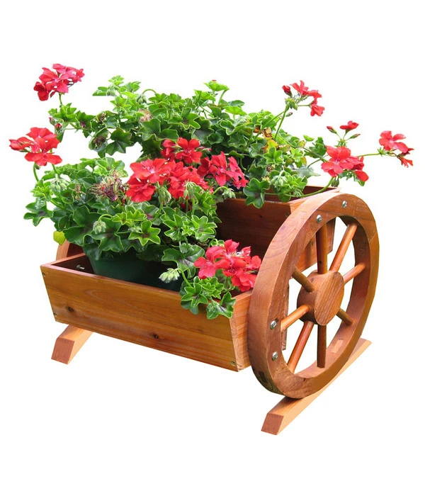 Habau Blumenkasten Mit Wagenrad 4 Habau Blumenkasten Mit Wagenrad – Bild 2