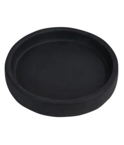 Dehner Clayfibre-Untersetzer, Rund, Schwarz