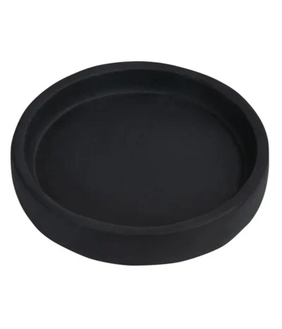Dehner Clayfibre-Untersetzer, Rund, Schwarz