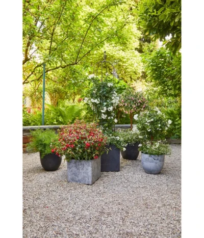 Artstone Kunststoff-Topf Bola -Haus Pflanzen Welt 4086096 4086088 4086104 4086112 WE MO 002 KunststoffTopfBolaschwarz