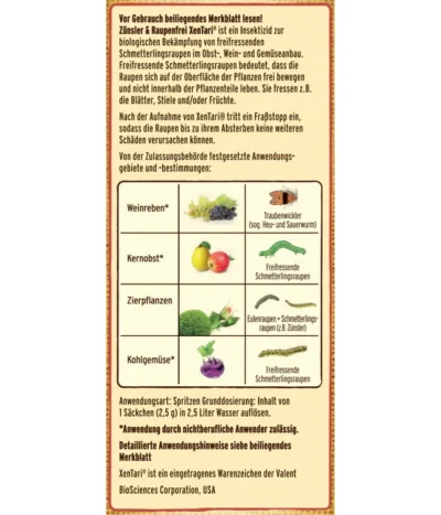 Substral® Naturen® Bio Zünsler & Raupenfrei XenTari®, 20 G -Haus Pflanzen Welt 4107082 WE DE 001 SubstralNaturenBioZuenslerundRaupenfreiXenTariInsektizidInsektenmittelSchaedlingsmittel
