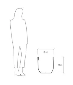 Farmet Kunststoff-Topf Orione Alto, Fluoreszierend -Haus Pflanzen Welt 4108742 WE DE 004 ORIONEALTOHoherRunderPflanzkuebelDurchmesser40cm40cmhochFLUORESZIERENDHELLBLAU