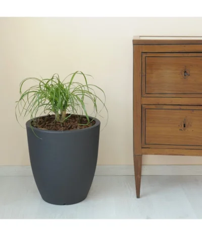 Farmet Kunststoff-Topf-Set Orione Alto, Rund, Anthrazit, 2-teilig -Haus Pflanzen Welt 4109195 WE DE 002 ORIONEALTOHoherRunderPflanzkuebelDurchmesser50cm50cmhochDUNKELANTHRAZIT